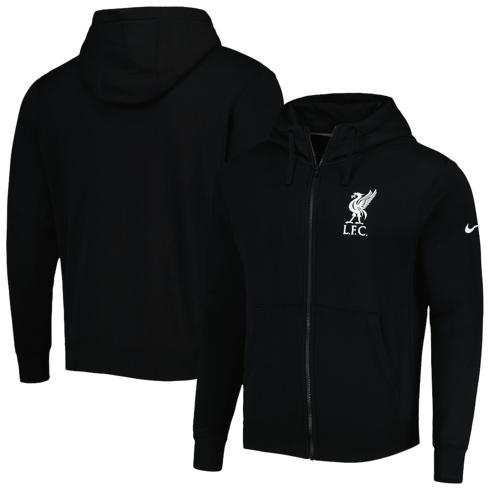 Nike Liverpool Black Club Fleece Full-Zip Hoodie